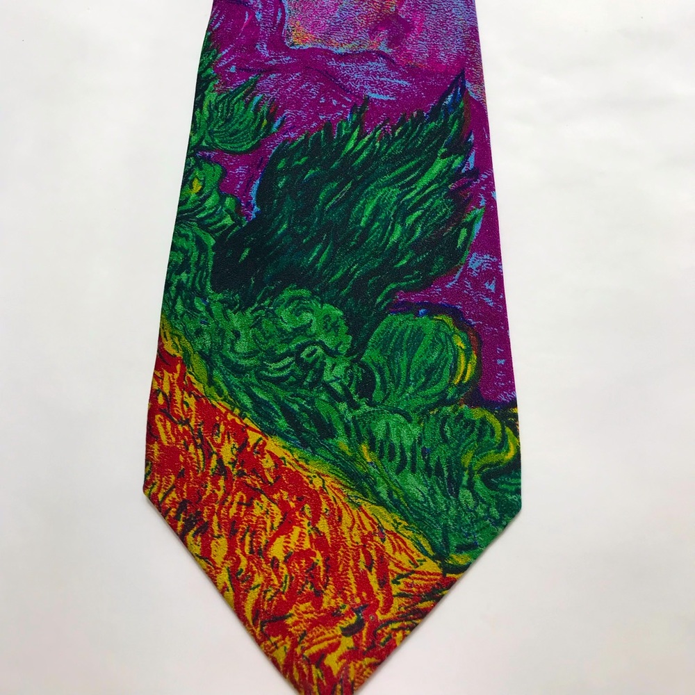 SANTO STEFANO 100% silk designer luxury Van Gogh tie. NWOT
